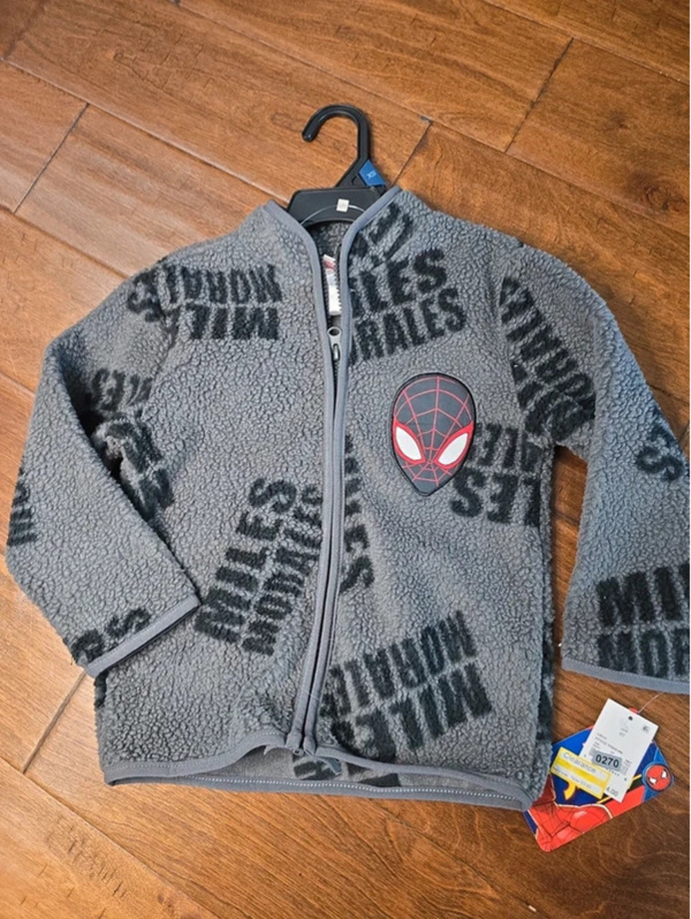 4t brand new spiderman, fleece jacket item 270G1